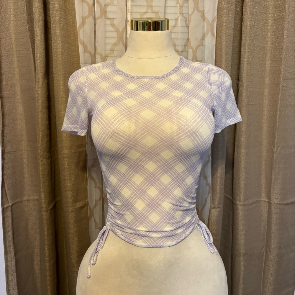 Plaid Purple Women's Top